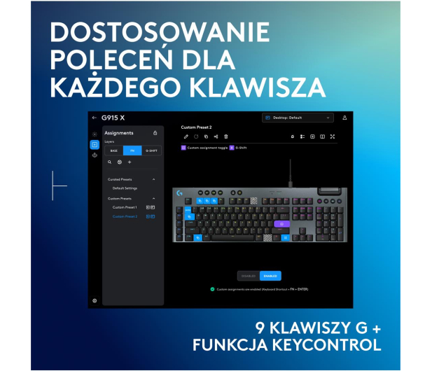 LOGITECH G915 X Tactile czarny 920-012942 - 1276177 - zdjęcie 5